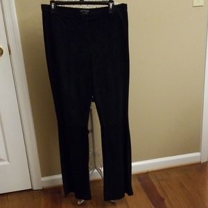 Black suede pants